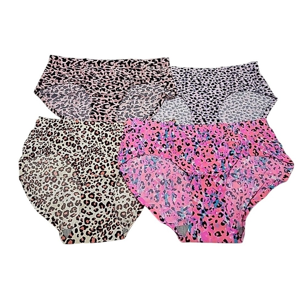 VOENXE Womens Seamless Hipster Panties 4 Pack Breathable Stretch Large